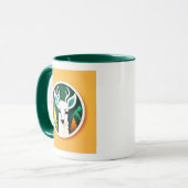 Un Cerf Stylisé avec Forêt マグカップ (正面左)