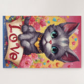 Un chat amoureux ジグソーパズル (横)