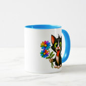 Un chat livreur de fleurs マグカップ (正面右)