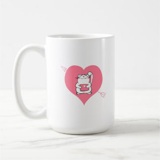 Un chat qui montre son amour コーヒーマグカップ