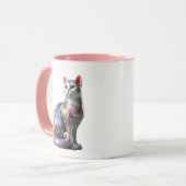 Un chat stylisé magnifique en 3D. マグカップ (正面左)