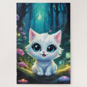 Un chaton blanc chibi ジグソーパズル (縦)