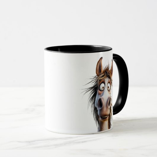 Un cheval cartoon complètement fou. マグカップ (正面右)