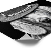 Un chien chic dans un chapeau punk. ポスター (角)