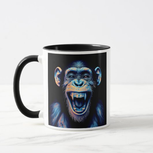 Un chimpanzé mort de rire.  マグカップ (左)