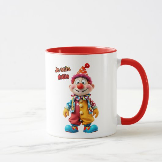 Un clown coloré se croit drôle. マグカップ (右)