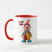 Un clown coloré se croit drôle. マグカップ (左)