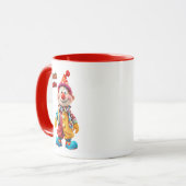 Un clown coloré se croit drôle. マグカップ (正面左)