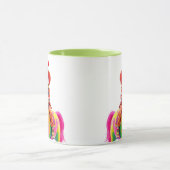 Un clown en costume à pois et un pantalon assorti. マグカップ (中央)