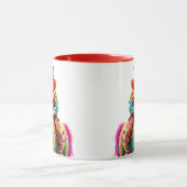 Un clown monte un cheval arc-en-ciel. マグカップ (中央)