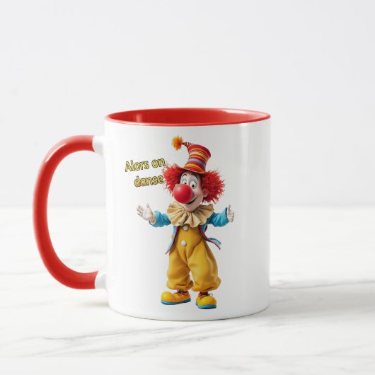 Un clown t'invite à danser. マグカップ (左)