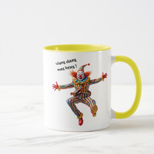 Un clown très drôle avec son gros nez rouge. マグカップ (右)