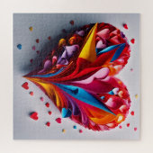 Un coeur en origami ジグソーパズル (横)