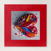 Un coeur en origami ジグソーパズル (横)