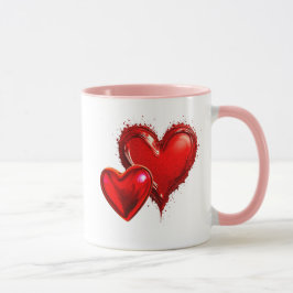 Un coeur pour madame et uncoeur pour monsieur. マグカップ