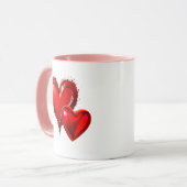 Un coeur pour madame et uncoeur pour monsieur. マグカップ (正面左)