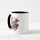 Un coq musclé au look impressionnant. マグカップ (正面左)