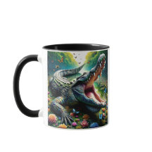 Un crocodile la gueule ouverte.