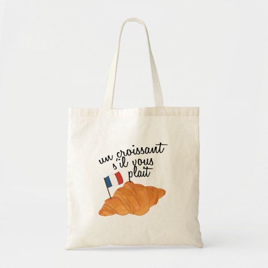 Un Croissant S'il Vous Plait – 食フランスの物 トートバッグ (正面)