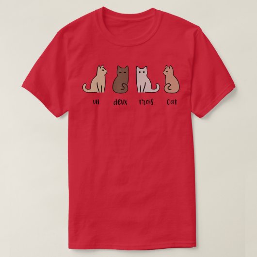 Un Deux Trois Cat Cute Pet adoption French Kitten  Tシャツ (デザイン正面)