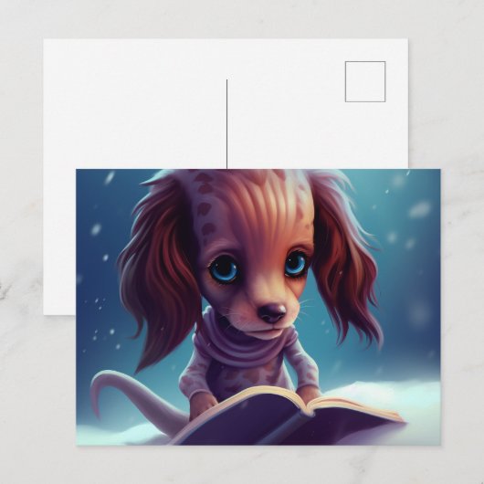 Un drôle de chien qui lie. ポストカード (正面/裏面)