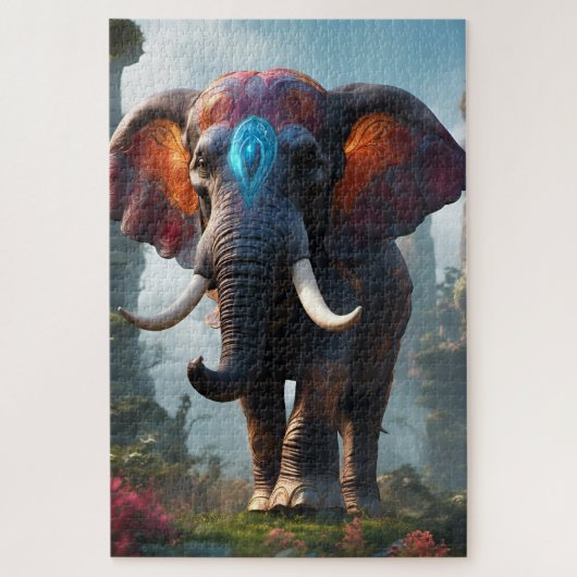 Un éléphant sacré ジグソーパズル (縦)