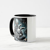 Un être démoniaque avec son lapin blanc. マグカップ (正面左)