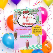 Un-Four-Gettable, Milkshake Retro 4th Birthday 招待状