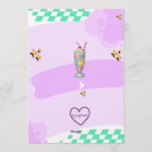 Un-Four-Gettable, Milkshake Retro 4th Birthday 招待状 (裏面)