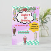 Un-Four-Gettable, Milkshake Retro 4th Birthday 招待状 (スタンド正面)