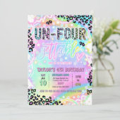 Un-Four-Gettable Rainbow Leopard 4th Birthday 招待状 (スタンド正面)