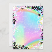 Un-Four-Gettable Rainbow Leopard 4th Birthday 招待状 (裏面)