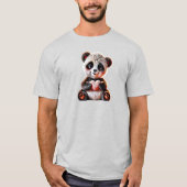 Un gentil panda vous offre son coeur. tシャツ (正面)