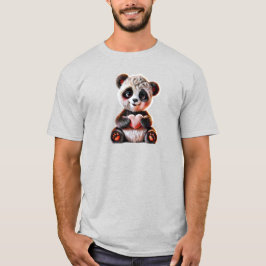 Un gentil panda vous offre son coeur. tシャツ