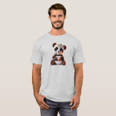 Un gentil panda vous offre son coeur. tシャツ (正面フル)
