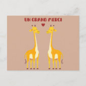 Un grand merci - giraffe ポストカード (正面)