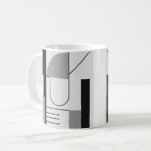 Un image abstraite style années 70 sur un mug. コーヒーマグカップ (正面左)