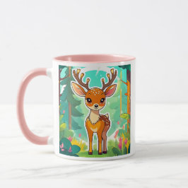 Un jeune cerf tout mignon te regarde. マグカップ