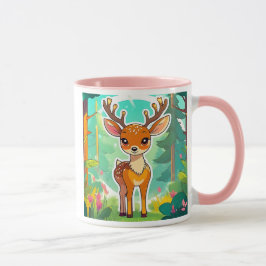 Un jeune cerf tout mignon te regarde. マグカップ