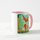 Un jeune cerf tout mignon te regarde. マグカップ (正面右)
