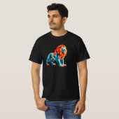 Un lion imposant, puissant et magnifique. tシャツ (正面フル)