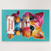 Un marrant chaton d'anniversaire ジグソーパズル (横)