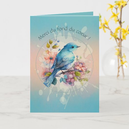 Un merci tendre aux couleurs d’aube カード (黄色い花)