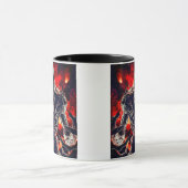Un monstre sort des flammes. マグカップ (中央)