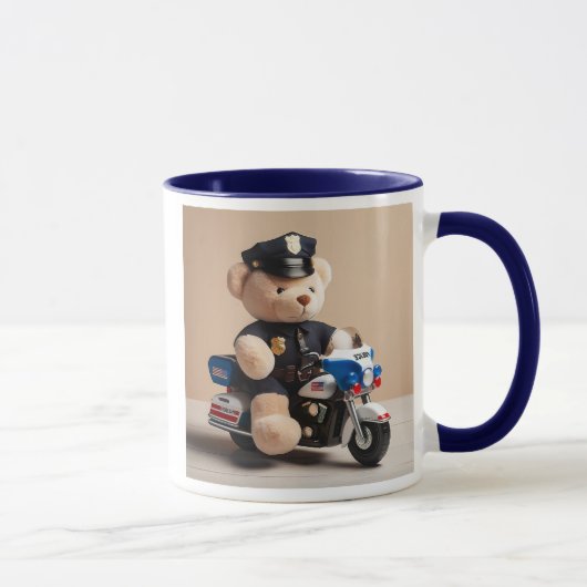 Un ours policier en peluche. マグカップ (右)