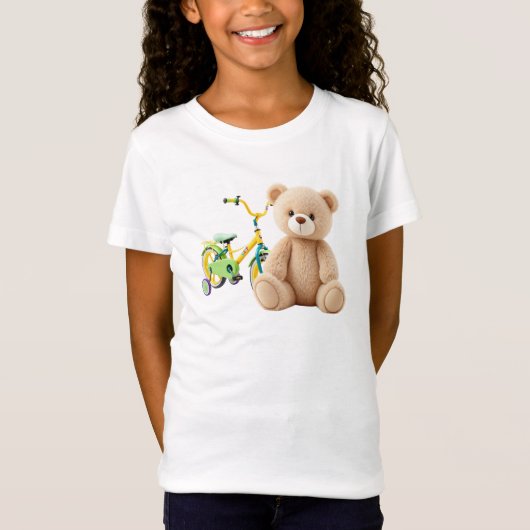 Un ours tout mignon en peluche beige. tシャツ (正面)