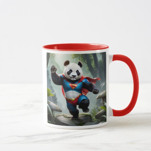 Un panda héro courageux. マグカップ (右)