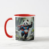 Un panda héro courageux. マグカップ (左)
