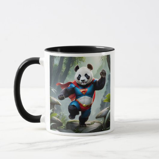 Un panda super héros. マグカップ (左)