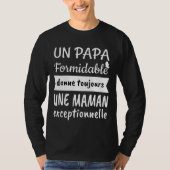 un papa formidable, modèle, unique, élégant, nom tシャツ (正面)